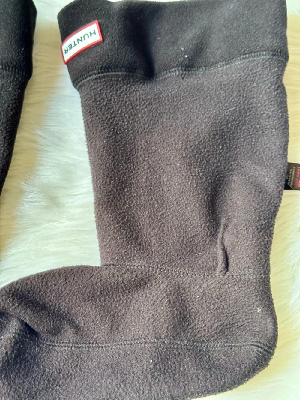 Hunter‎ Original Short Fleece Welly Boot Socks Black Large